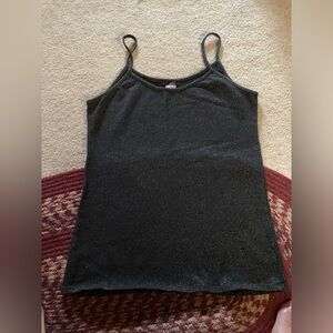 Tank Top, XXL/TTG, Black w/silver Sparkles (fits much smaller than indicated)